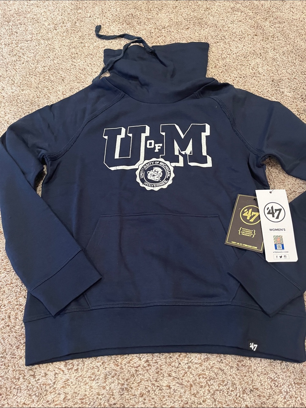 47 Navy University of Michigan Pullover Hoodie